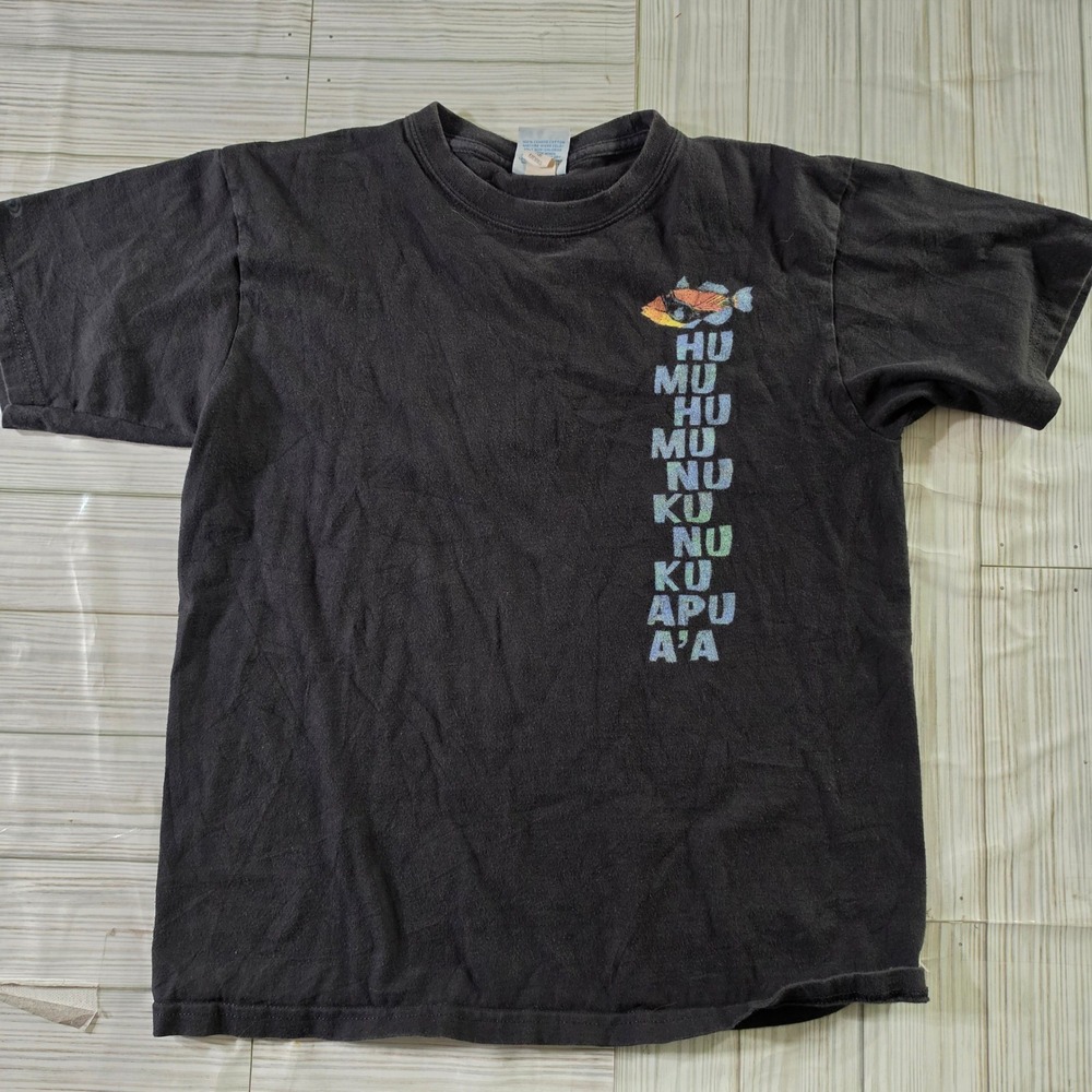 Crazy Shirts Hawaii Humuhumunukunukuapua'a Fish Black T-Shirt Kids Large